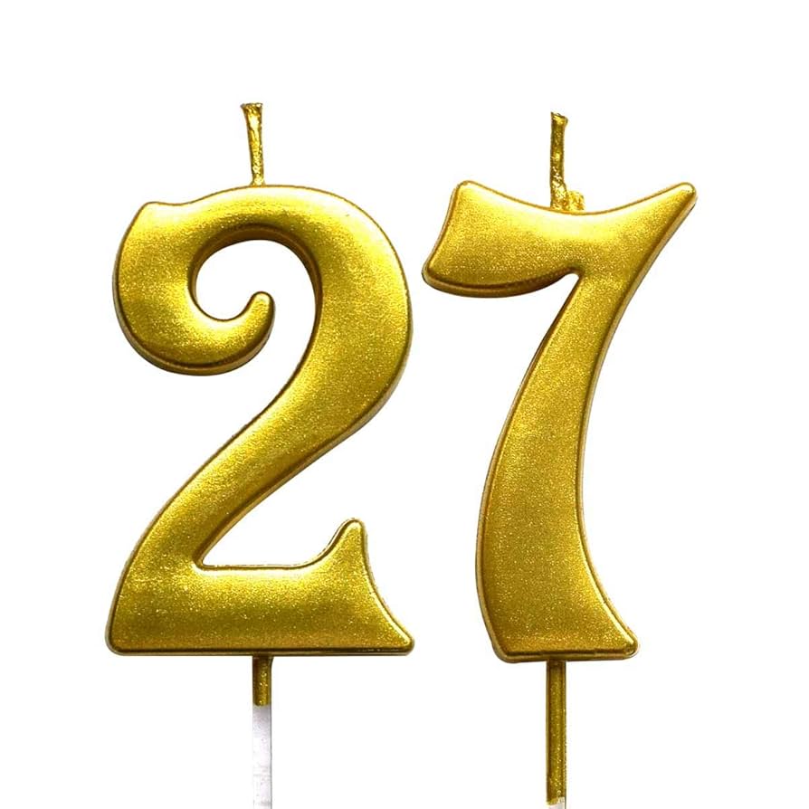 Amazon.co.jp: MAGJUCHE ゴールド 27歳の誕生日 数字 キャンドル